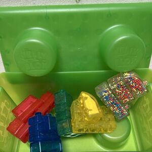Goliath Jelly Blox Stash and Stack 2 in 1 Storage Case Sensory Blocks Lot